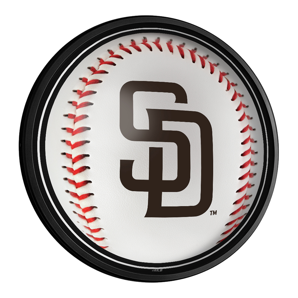 San Diego Padres: Baseball - Round Slimline Lighted Wall Sign