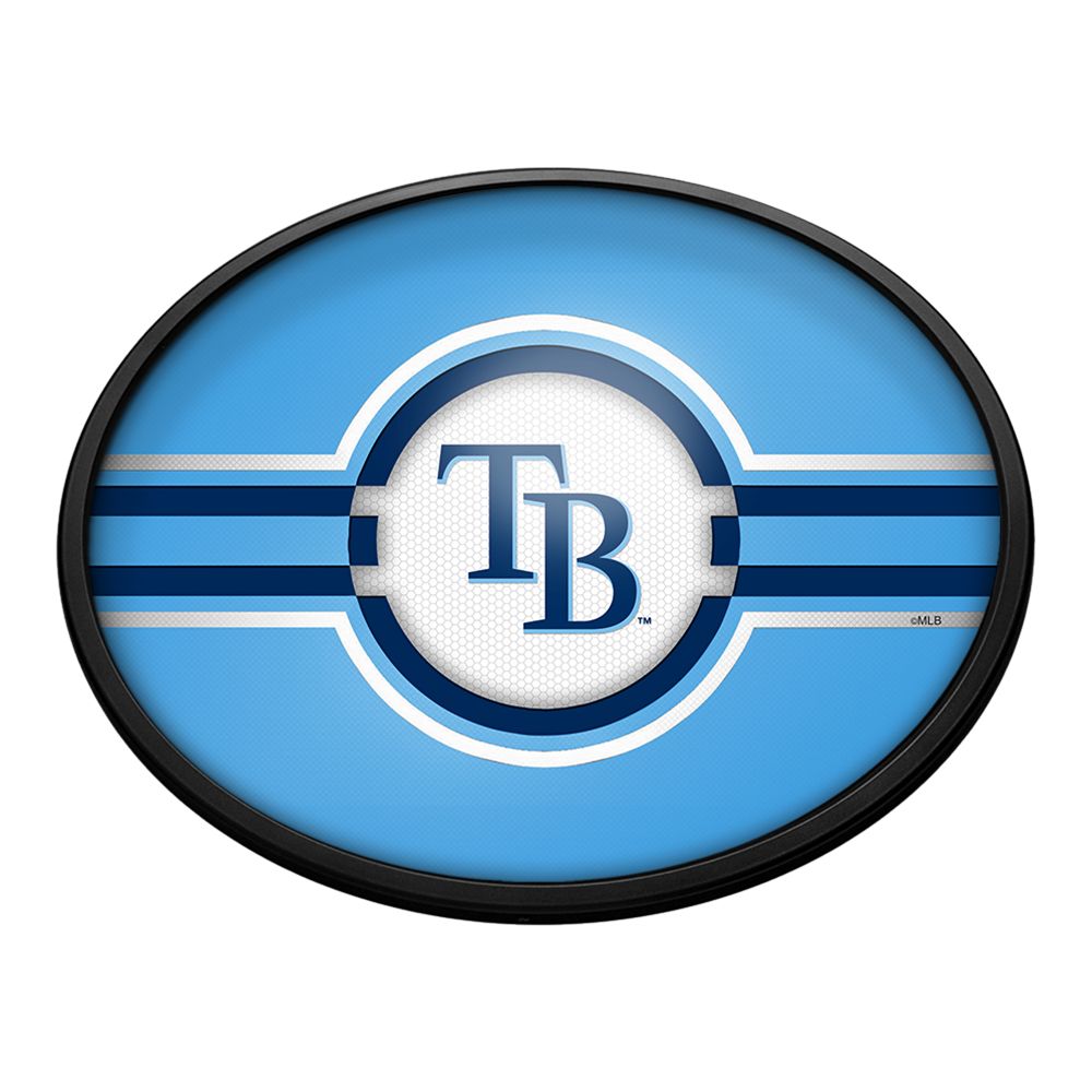 Tampa Bay Rays Logo - Oval Slimline Lighted Wall Sign  