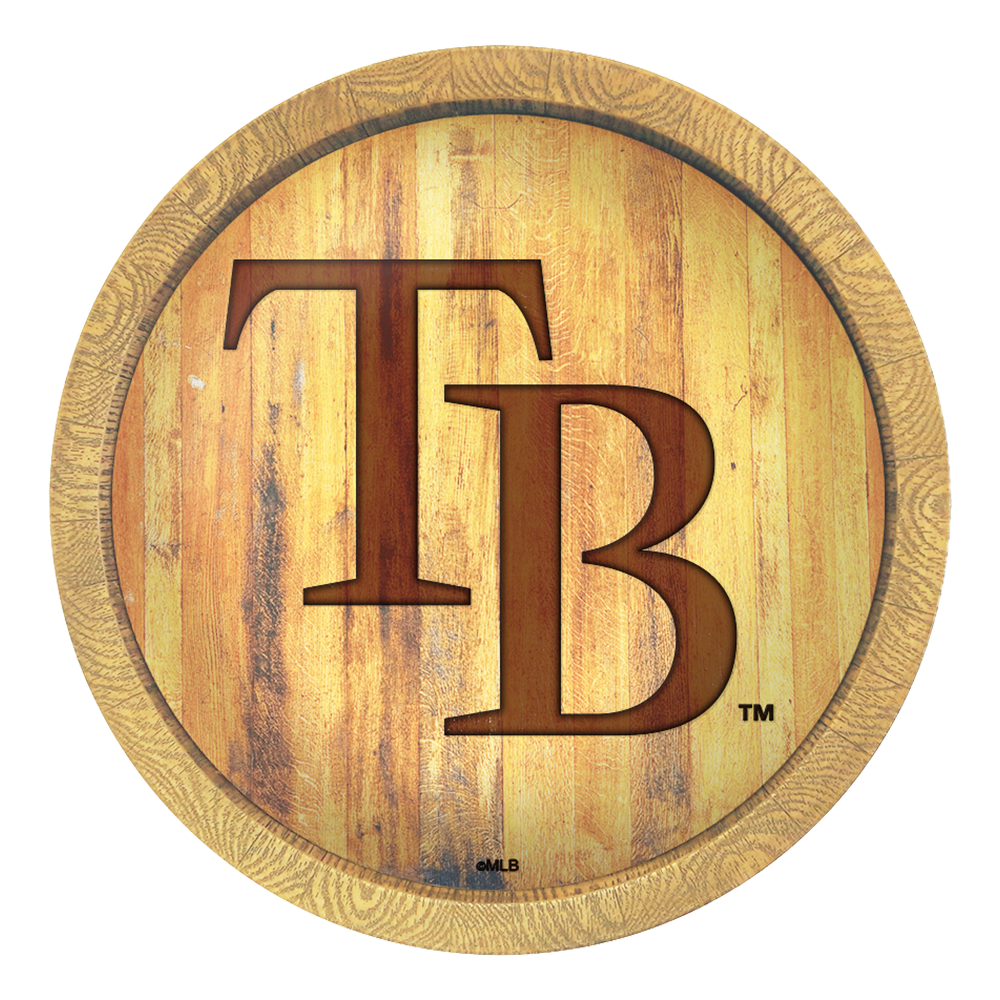Tampa Bay Rays Logo - Branded "Faux" Barrel Top Sign  