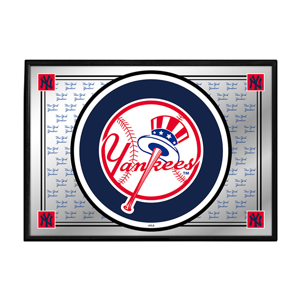New York Yankees Team Spirit - Framed Mirrored Wall Sign  