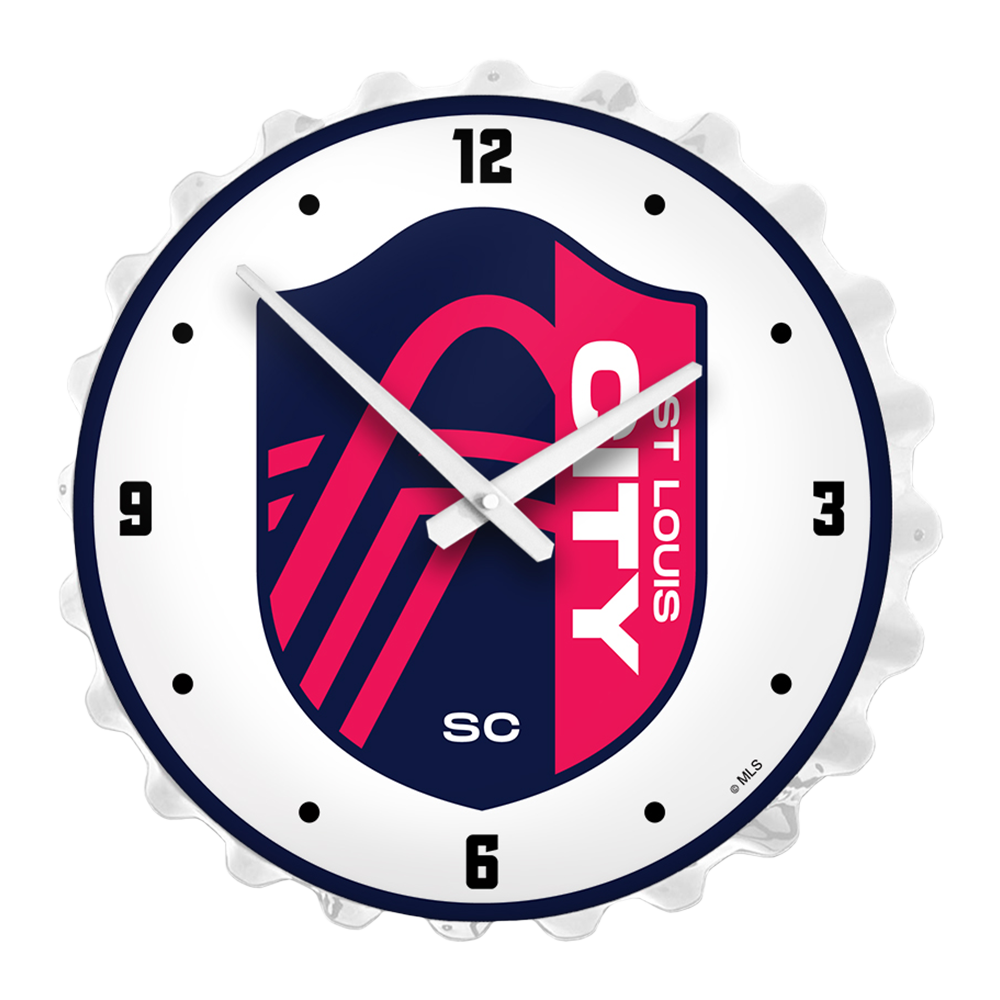 St. Louis CITYSC: Bottle Cap Lighted Wall Clock