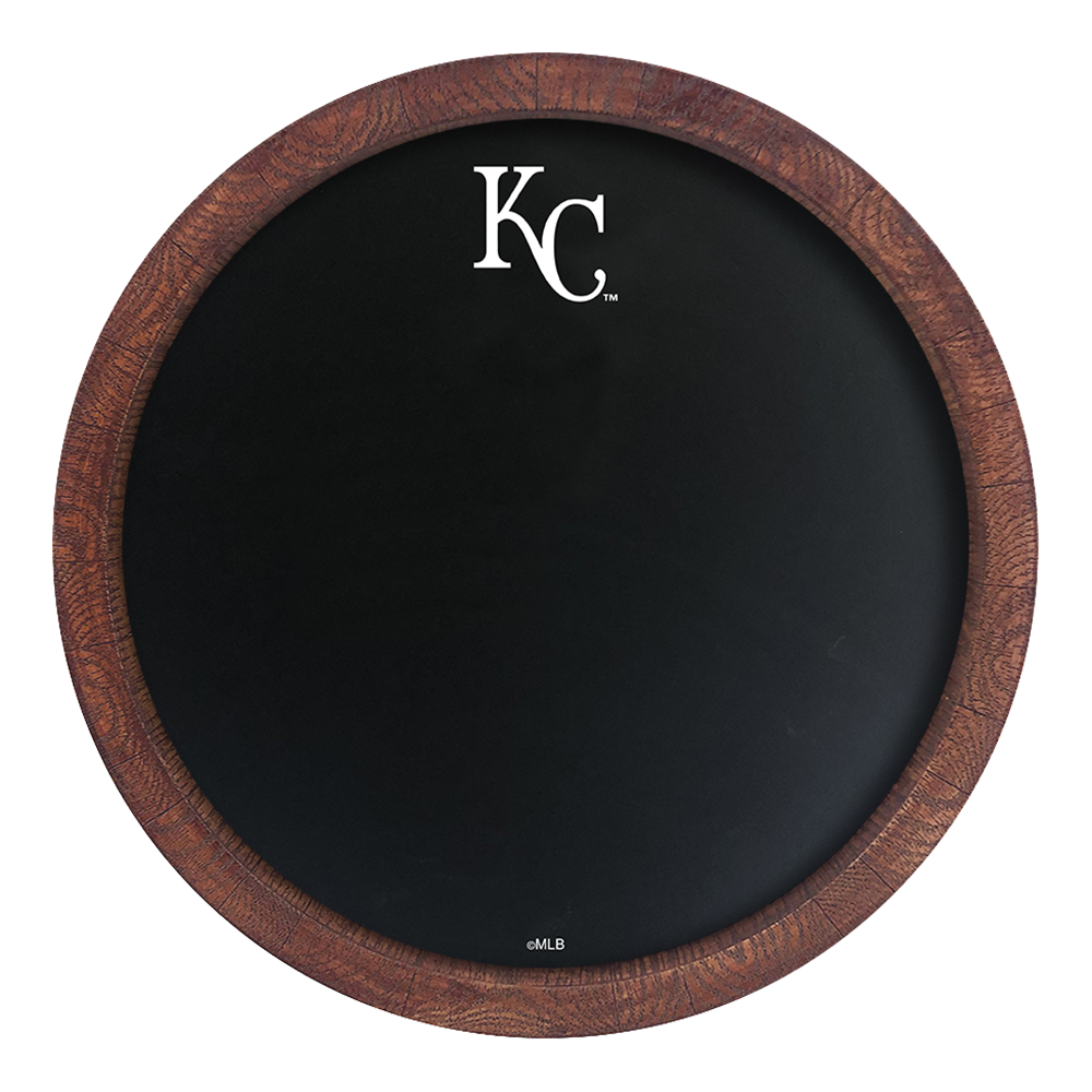 Kansas City Royals Logo - Chalkboard "Faux" Barrel Top Sign  