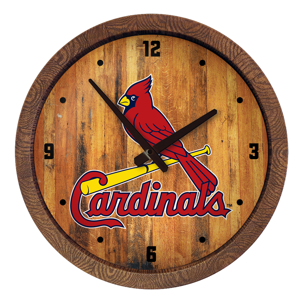St. Louis Cardinals: "Faux" Barrel Top Clock   