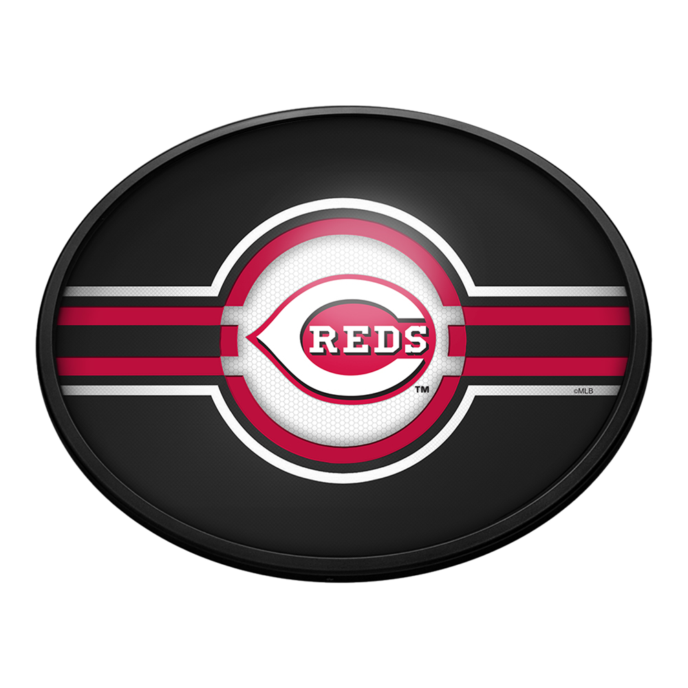 Cincinnati Reds Oval Slimline Lighted Wall Sign  