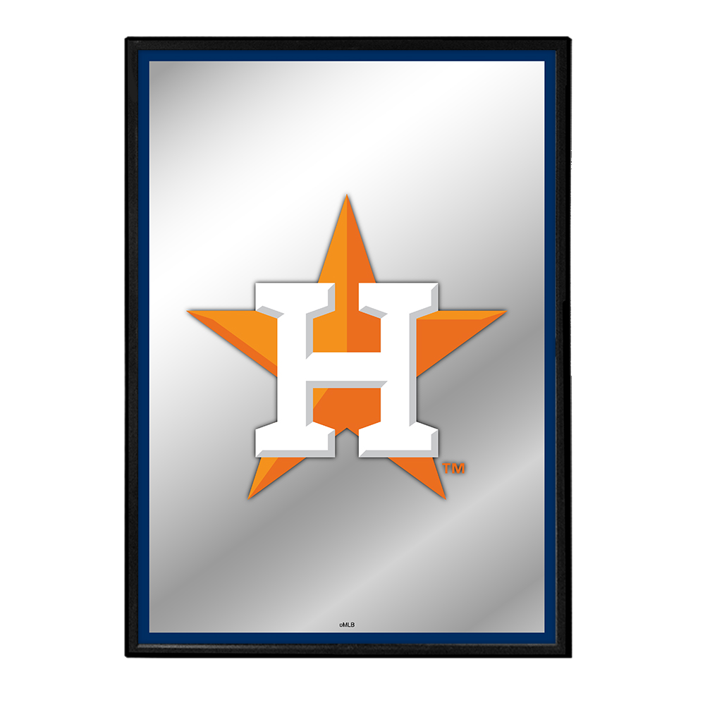 Houston Astros Vertical Framed Mirrored Wall Sign  