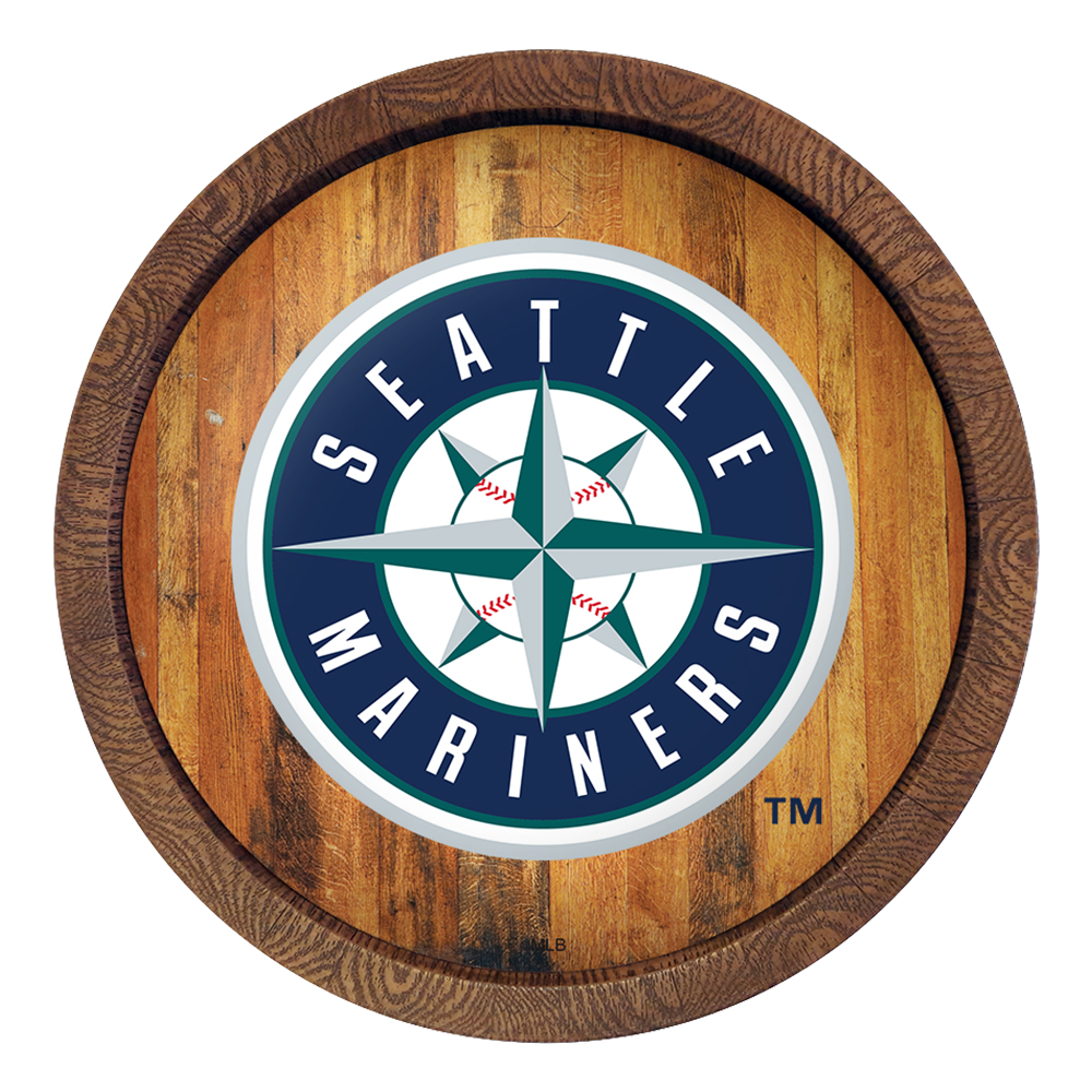 Seattle Mariners: "Faux" Barrel Top Sign   