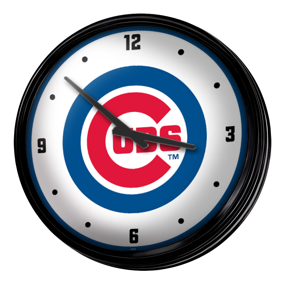 Chicago Cubs Retro Lighted Wall Clock  