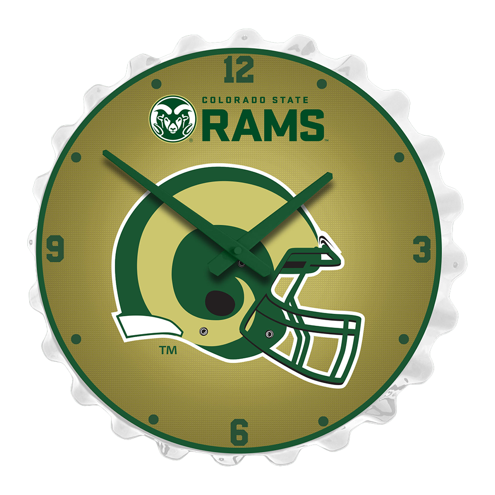 Colorado State Rams Helmet - Bottle Cap Wall Clock  