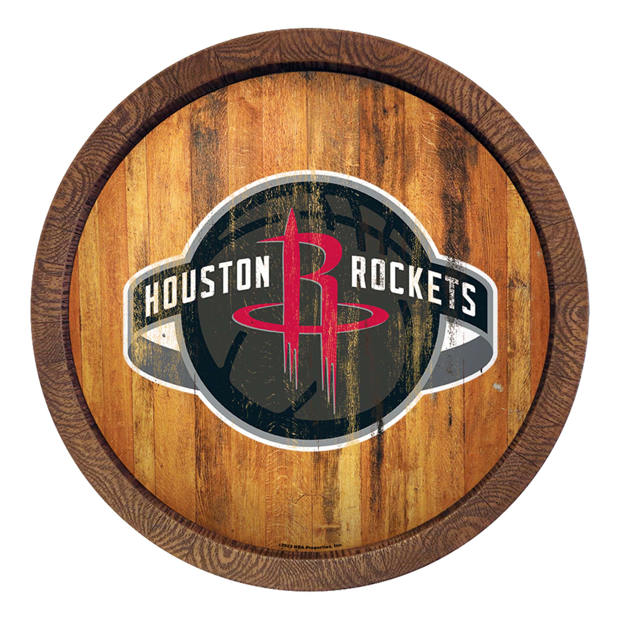 Houston Rockets: Logo - "Faux" Barrel Top Sign    