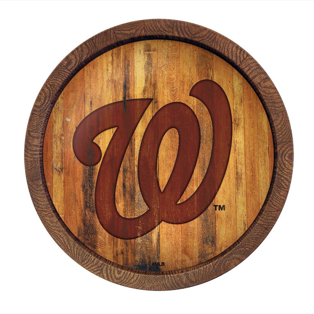 Washington Nationals: Logo - Branded "Faux" Barrel Top Sign   