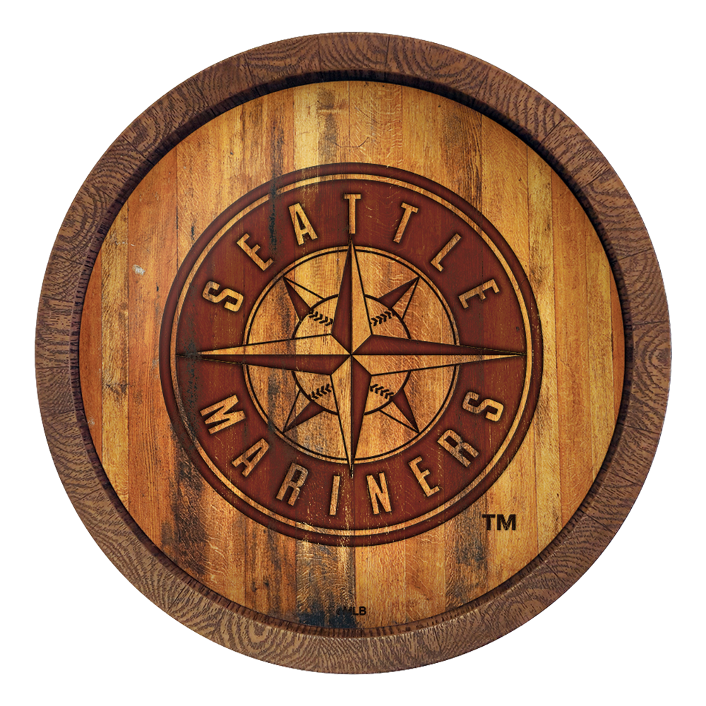 Seattle Mariners: Branded "Faux" Barrel Top Sign   