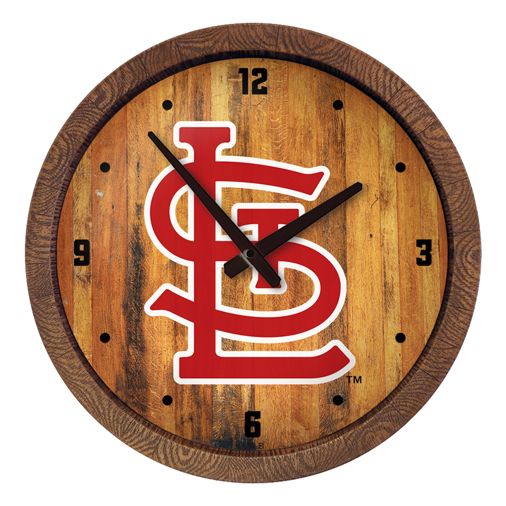 St. Louis Cardinals: Logo - "Faux" Barrel Top Clock   