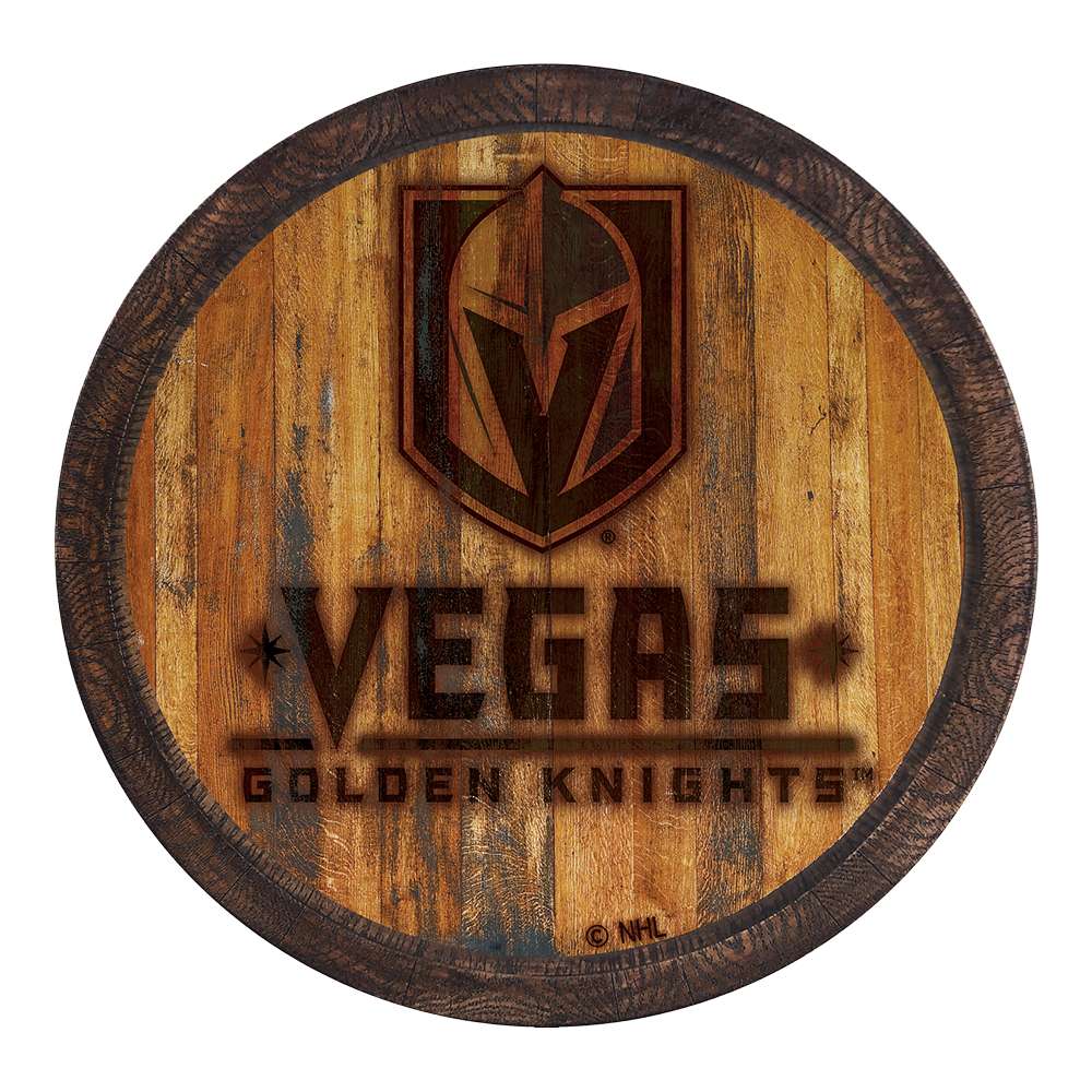 Vegas Golden Knights Branded "Faux" Barrel Top Sign  