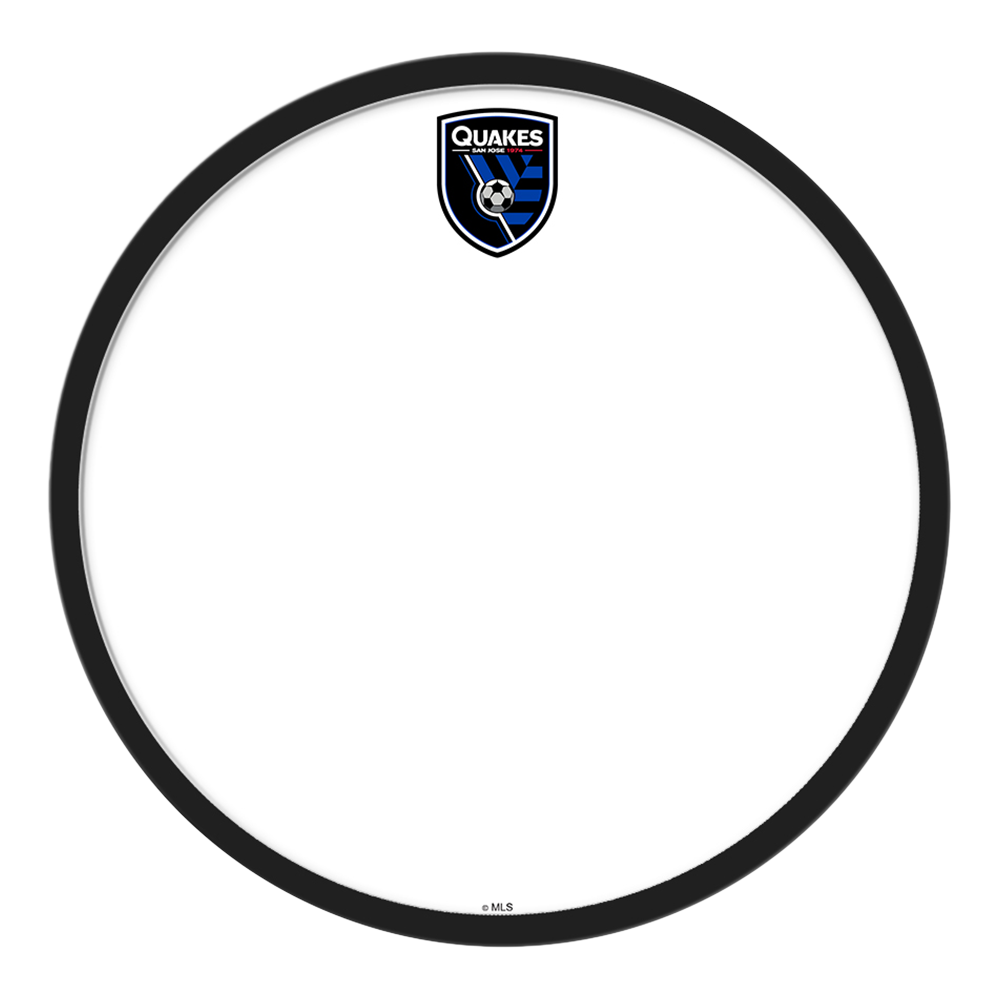 San Jose Earthquakes: Modern Disc Dry Erase Wall Sign  