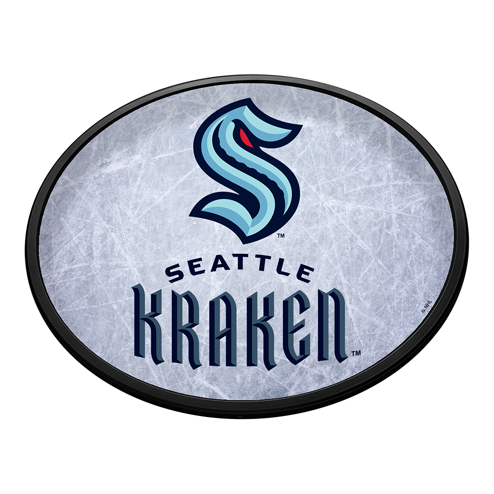 Seattle Kraken Ice Rink - Oval Slimline Lighted Wall Sign