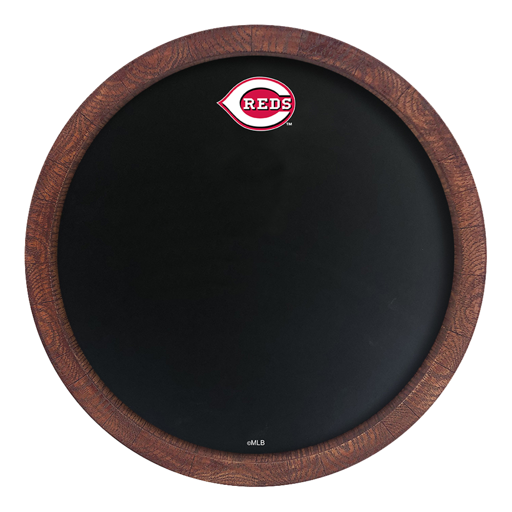 Cincinnati Reds Logo - Chalkboard "Faux" Barrel Top Sign  