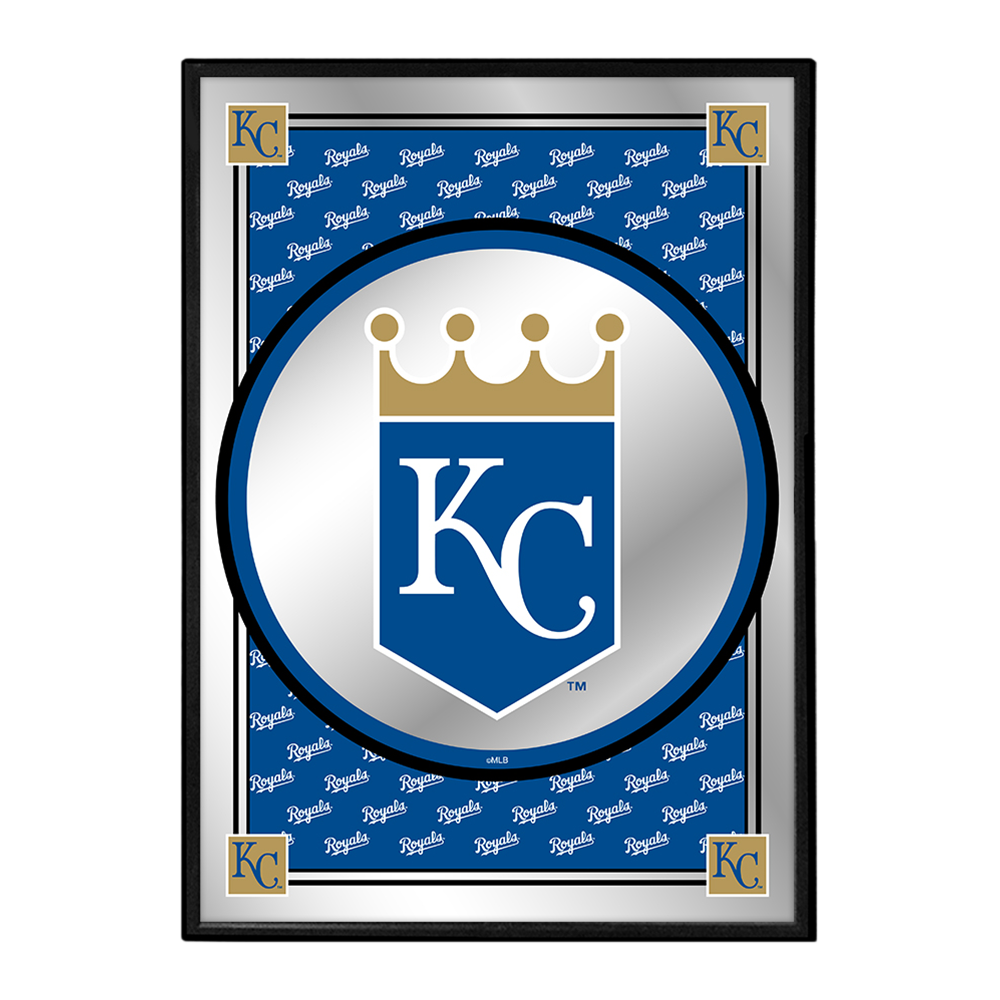 Kansas City Royals Vertical Team Spirit - Framed Mirrored Wall Sign  