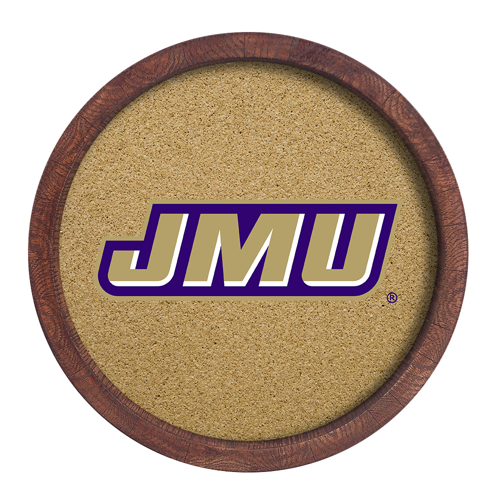 James Madison Dukes "Faux" Barrel Framed Cork Board  