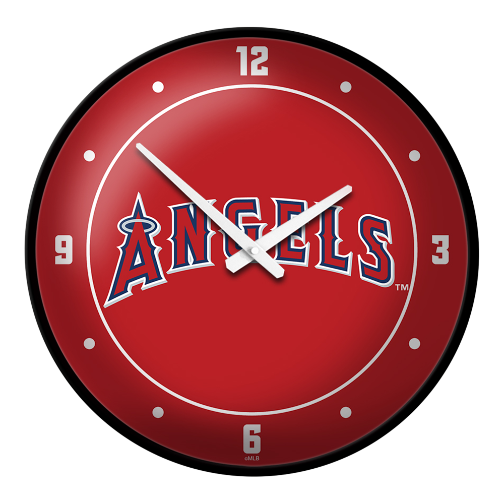 Los Angeles Angels Wordmark - Modern Disc Wall Clock  