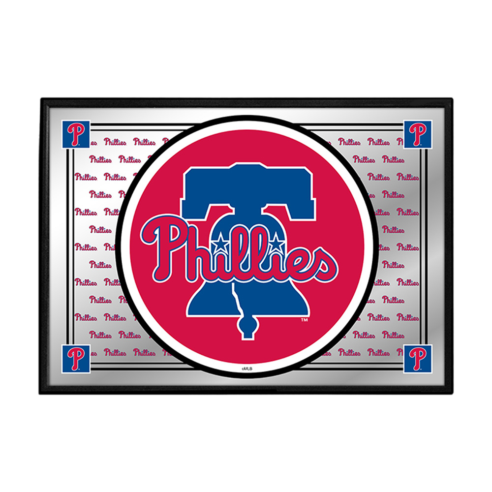 Philadelphia Phillies Team Spirit - Framed Mirrored Wall Sign  