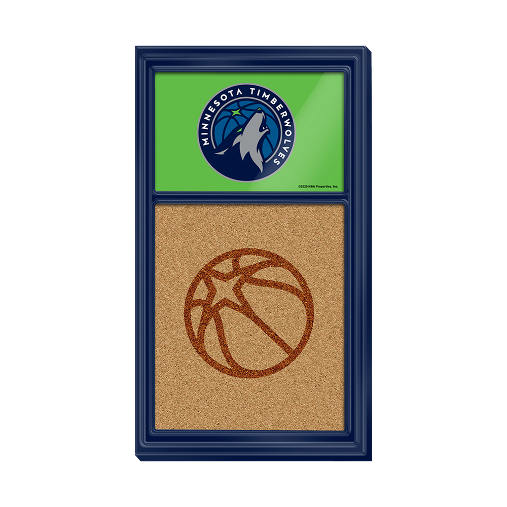 Minnesota Timberwolves: Dual Logo - Cork Note Board