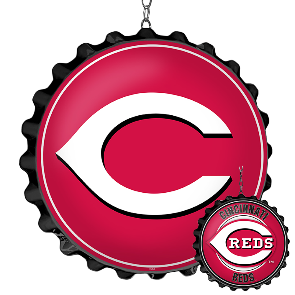 Cincinnati Reds Double-Sided Bottle Cap Dangler  
