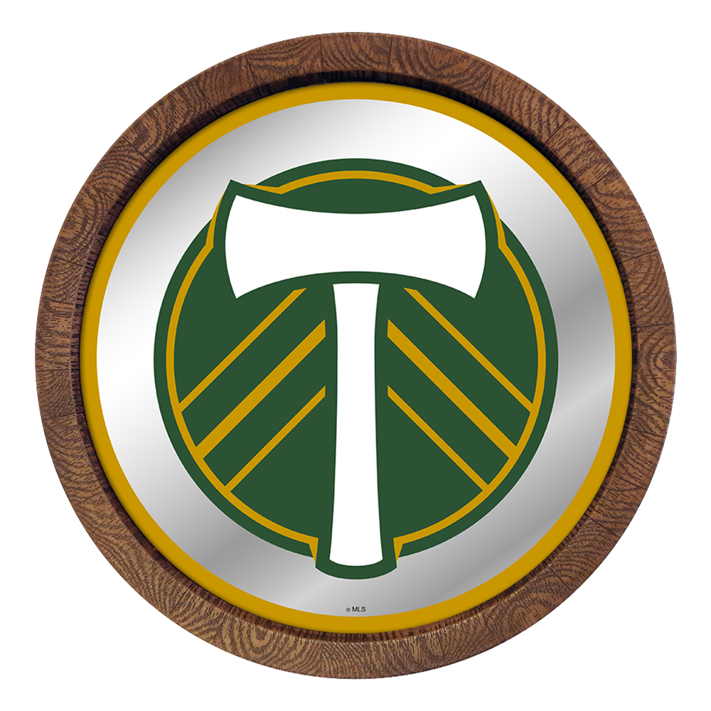 Portland Timbers: Barrel Top Framed Mirror Mirrored Wall Sign