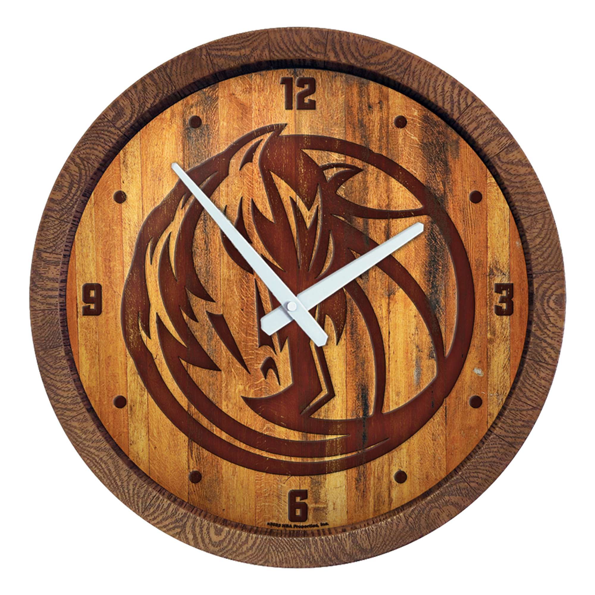 Dallas Mavericks: "Faux" Barrel Top Clock    