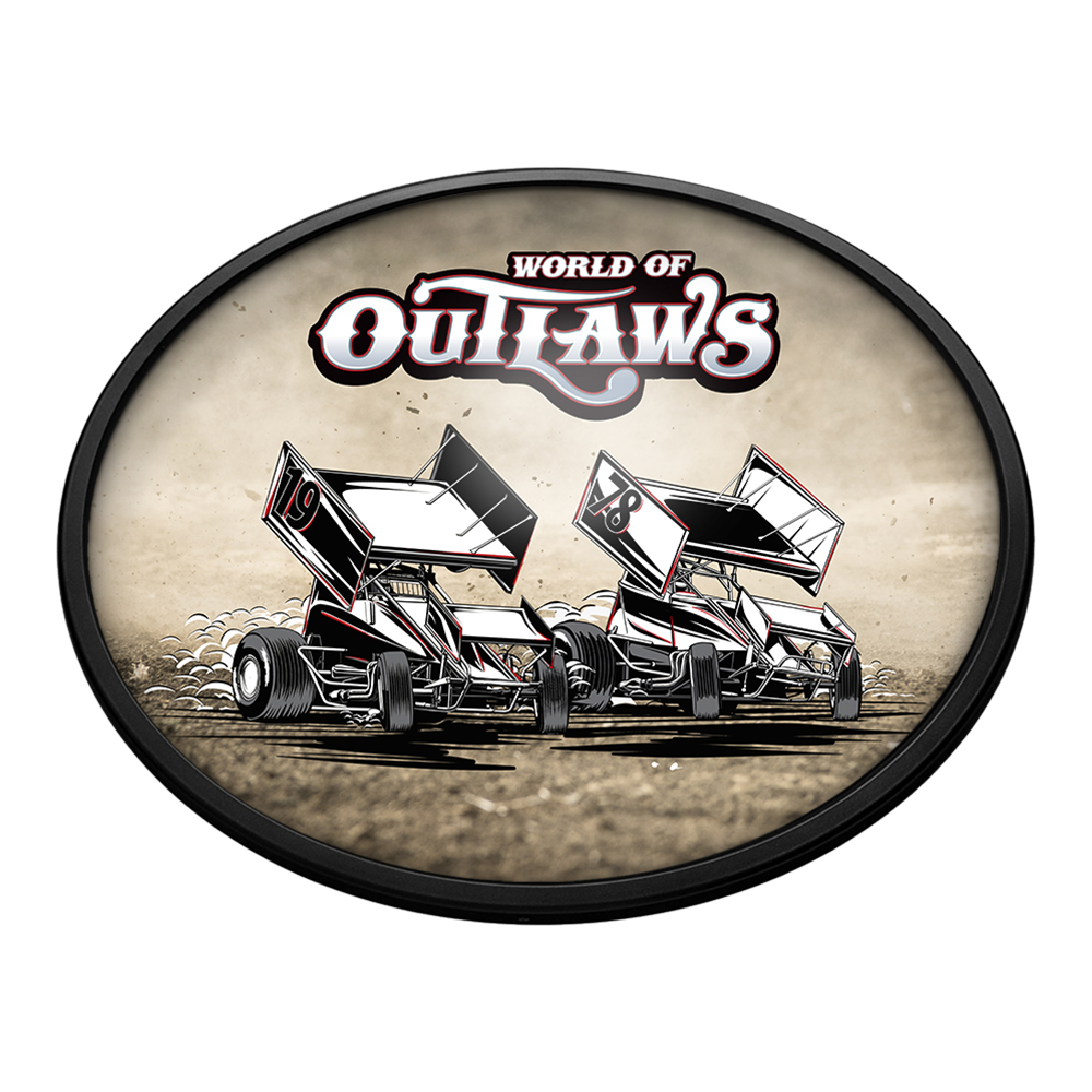 World of Outlaws: Drift - Oval Slimline Lighted Wall Sign