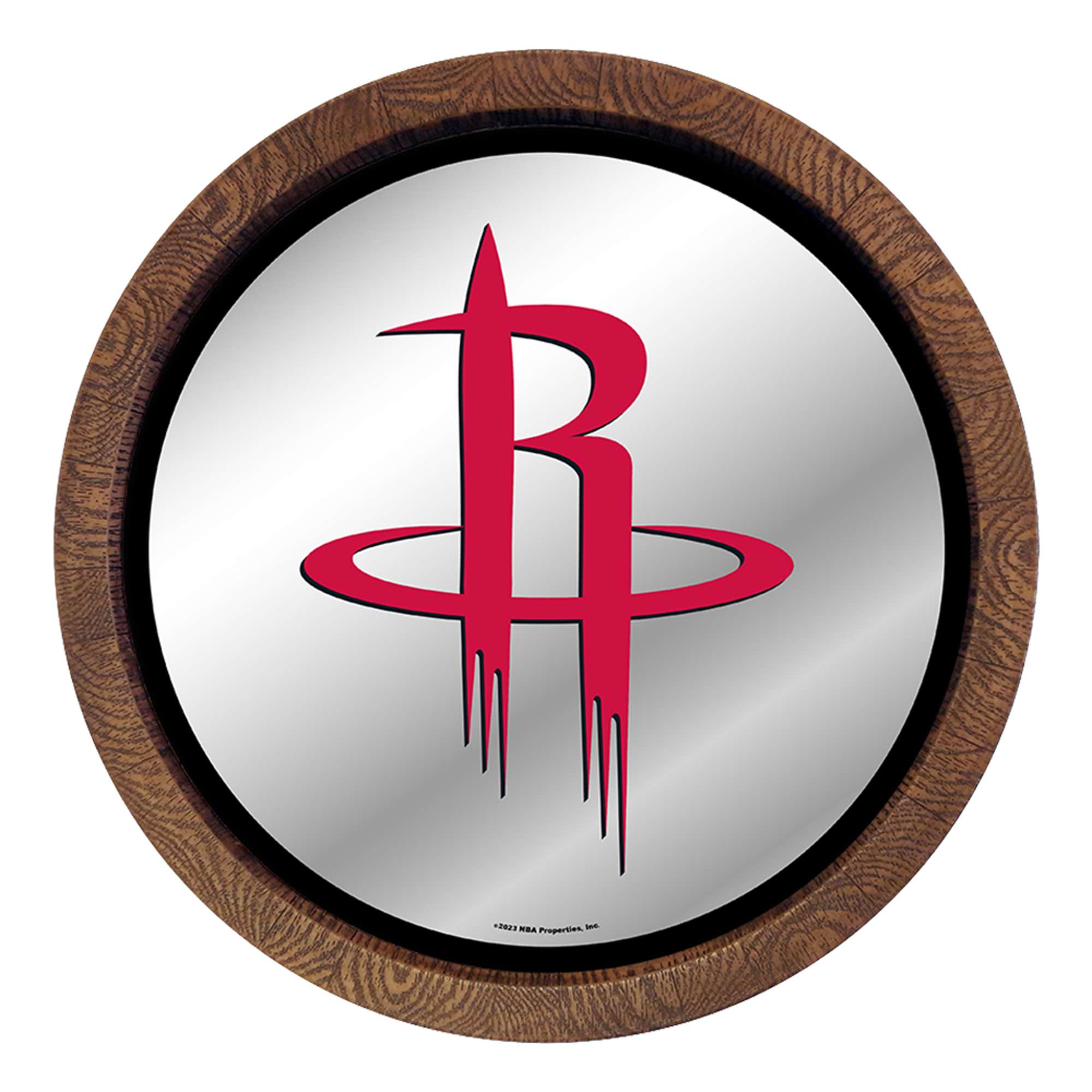 Houston Rockets: "Faux" Barrel Top Mirrored Wall Sign    