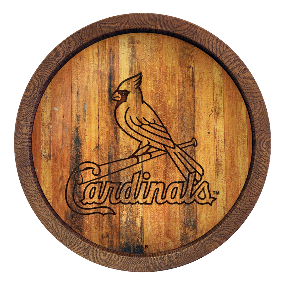St. Louis Cardinals: Branded "Faux" Barrel Top Sign   