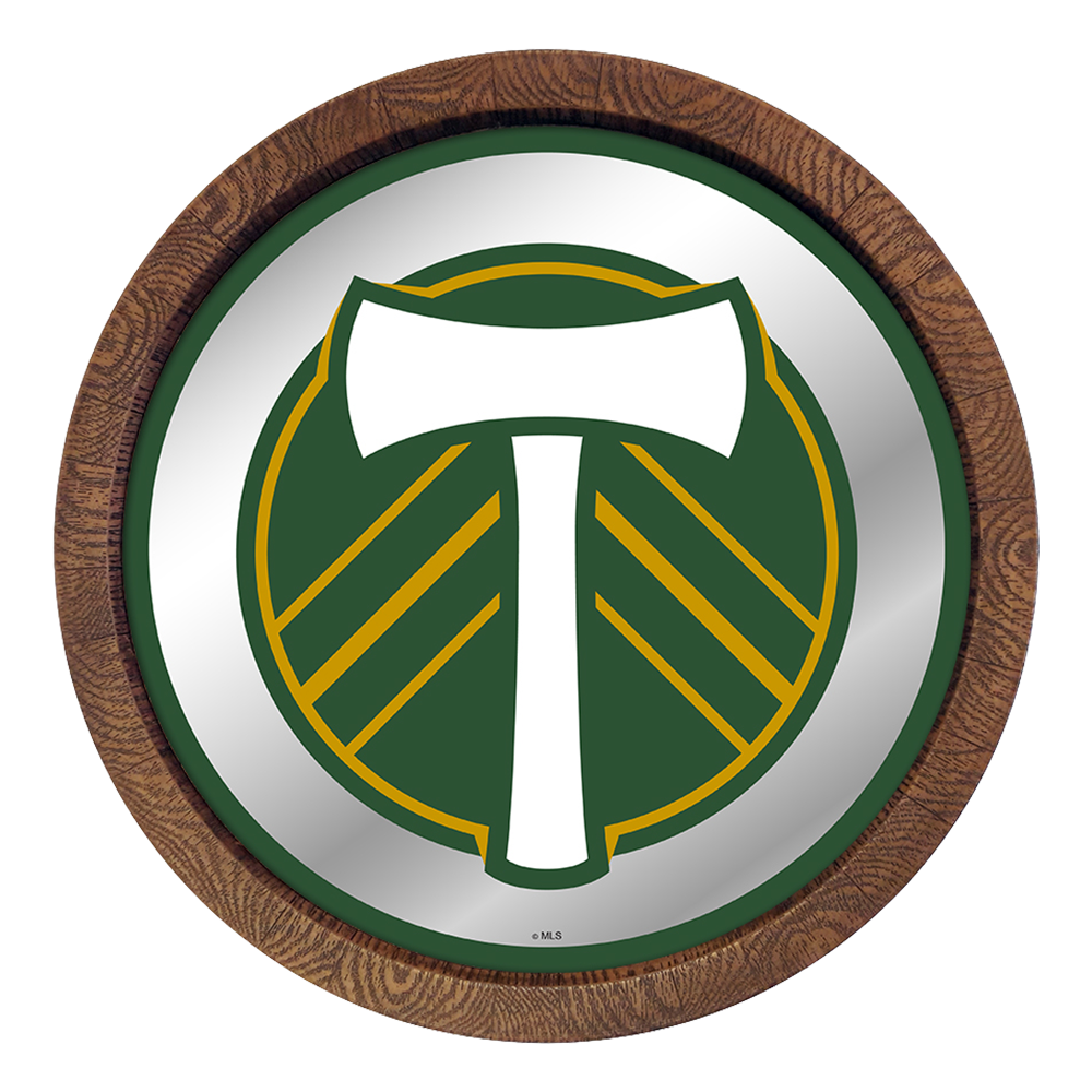Portland Timbers: Barrel Top Framed Mirror Mirrored Wall Sign