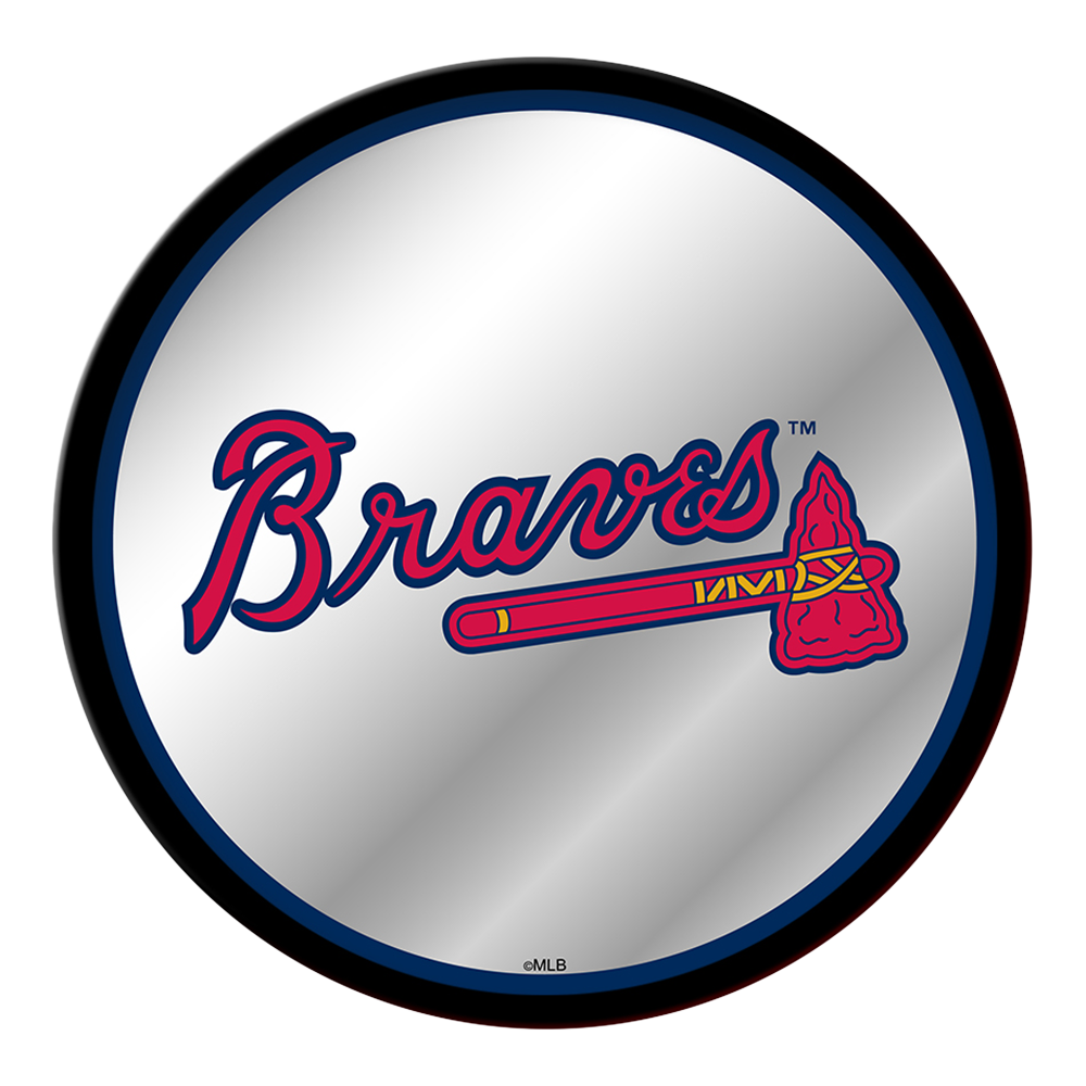 Atlanta Braves Modern Disc Mirrored Wall Sign  