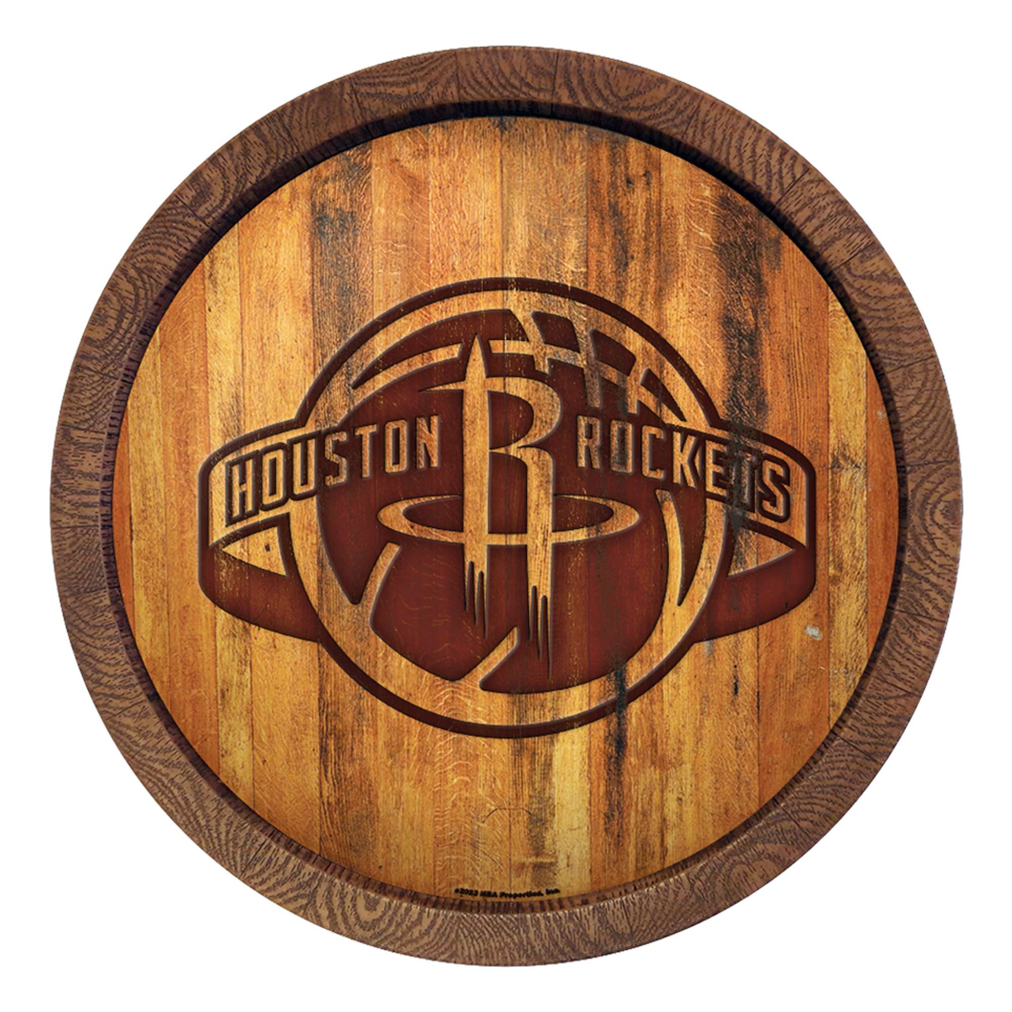 Houston Rockets: Logo - "Faux" Barrel Top Sign    