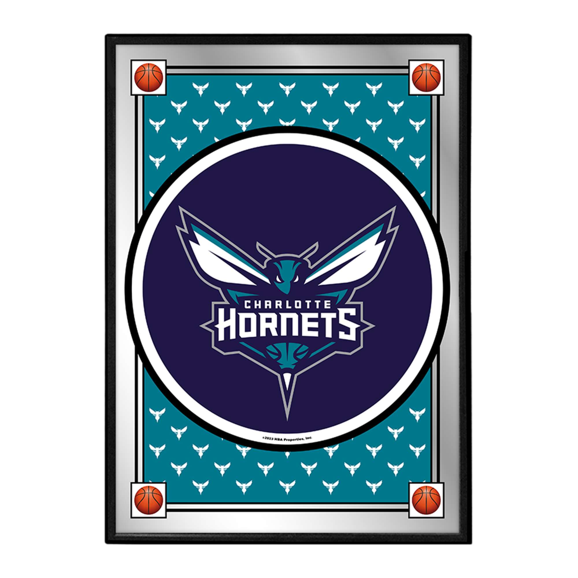 Charlotte Hornets: Team Spirit - Framed Mirrored Wall Sign