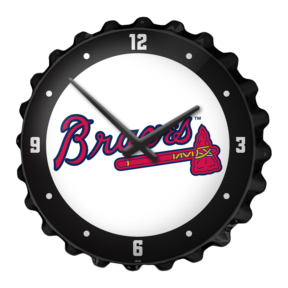 Atlanta Braves Bottle Cap Wall Clock  