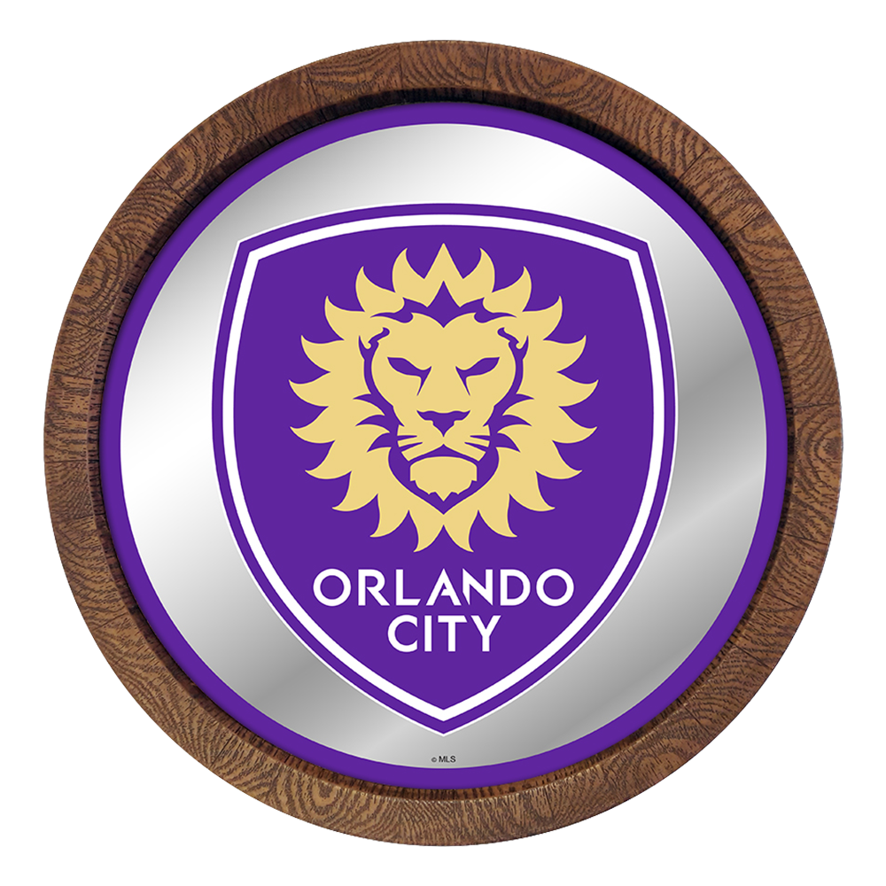 Orlando City: Barrel Top Framed Mirror Mirrored Wall Sign  