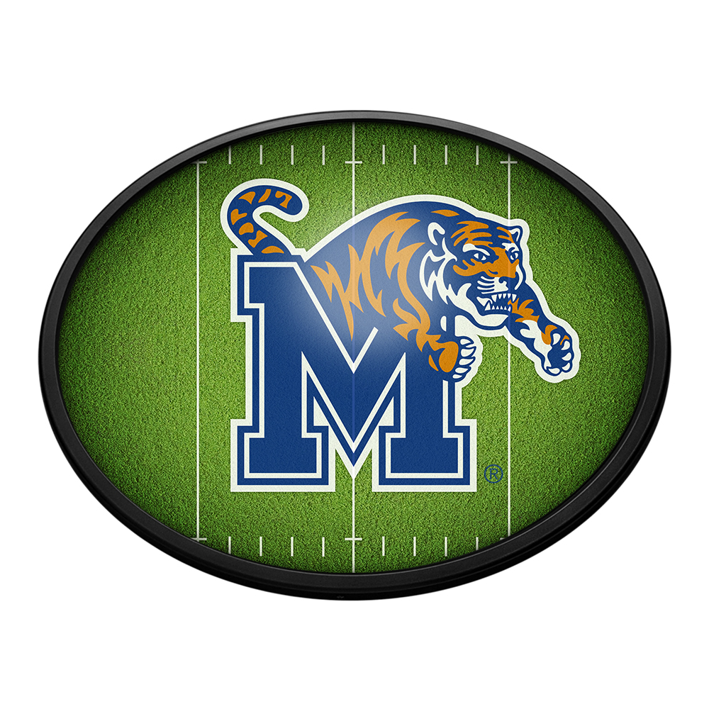 Memphis Tigers On the 50 - Oval Slimline Lighted Wall Sign