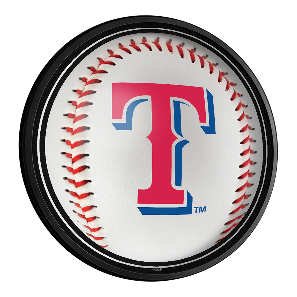 Texas Rangers Baseball - Round Slimline Lighted Wall Sign  