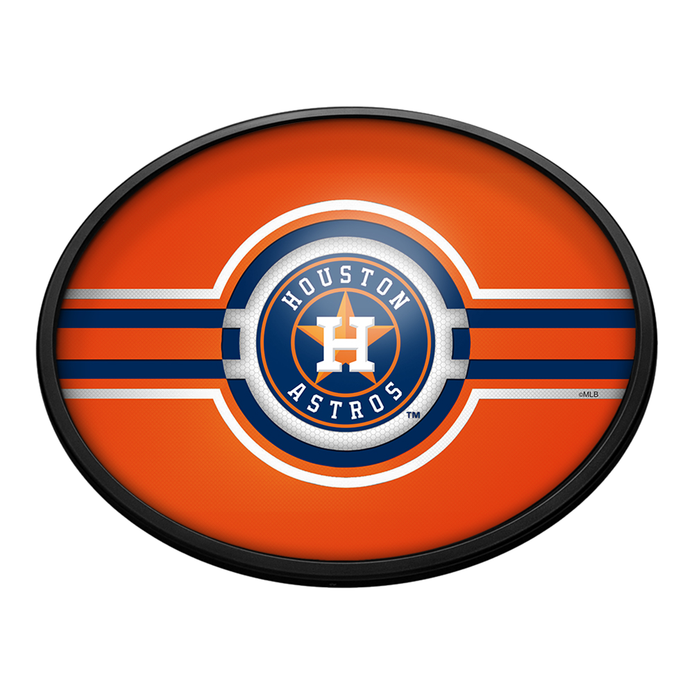 Houston Astros Oval Slimline Lighted Wall Sign  