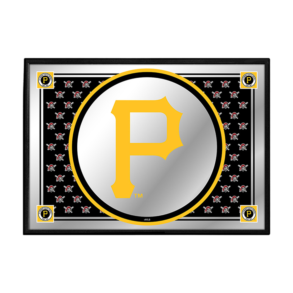 Pittsburgh Pirates Team Spirit - Framed Mirrored Wall Sign  