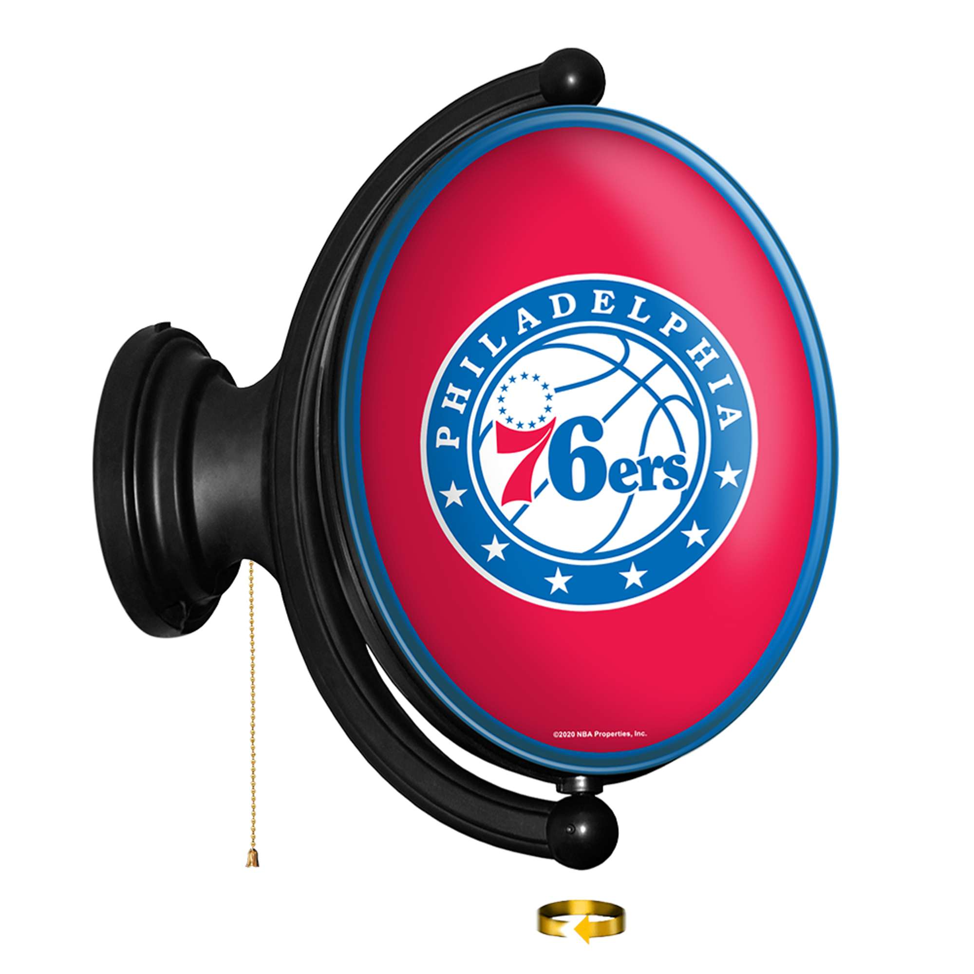 Philadelphia 76ers: Original Oval Rotating Lighted Wall Sign