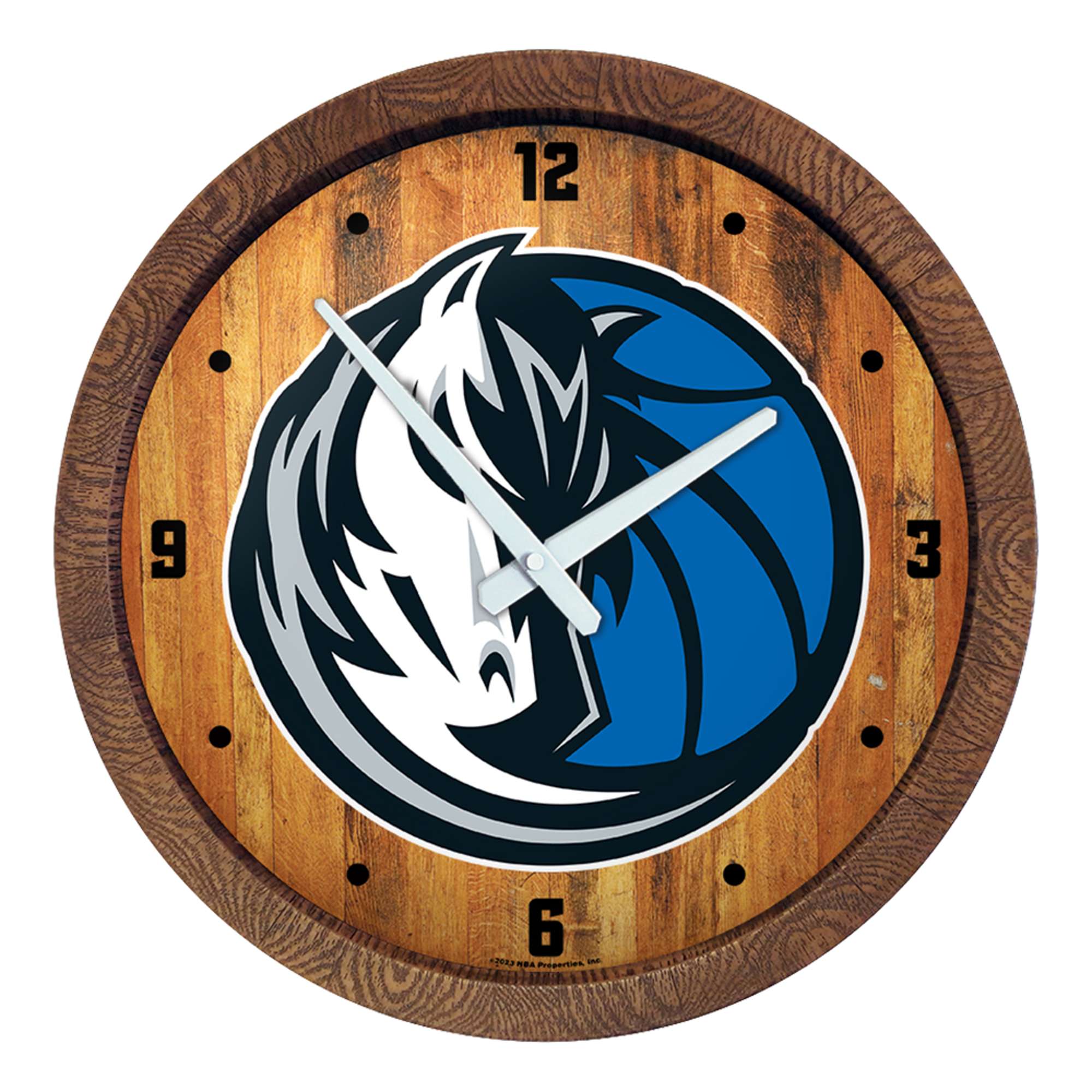 Dallas Mavericks: "Faux" Barrel Top Clock    