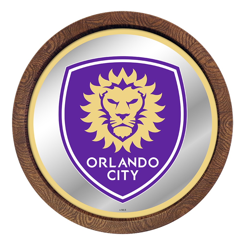 Orlando City: Barrel Top Framed Mirror Mirrored Wall Sign