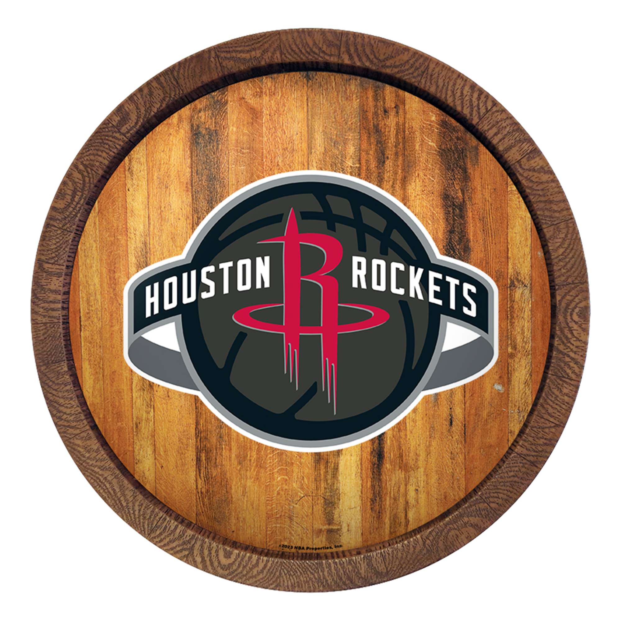 Houston Rockets: Logo - "Faux" Barrel Top Sign    