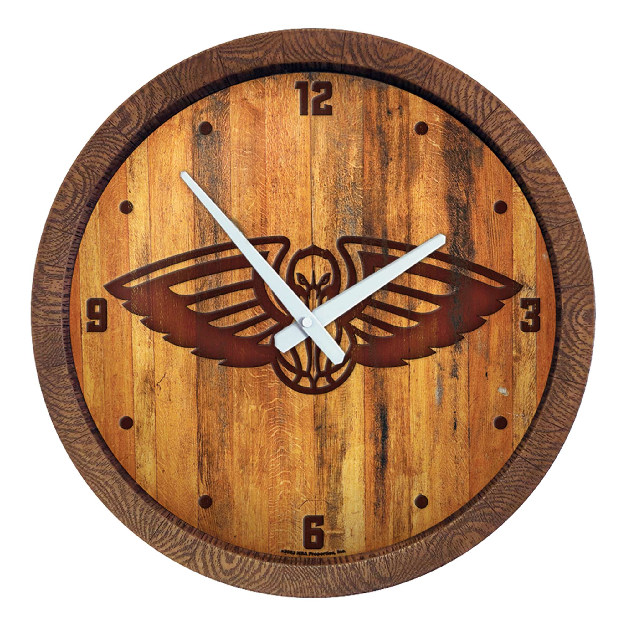 New Orleans Pelicans: "Faux" Barrel Top Clock    