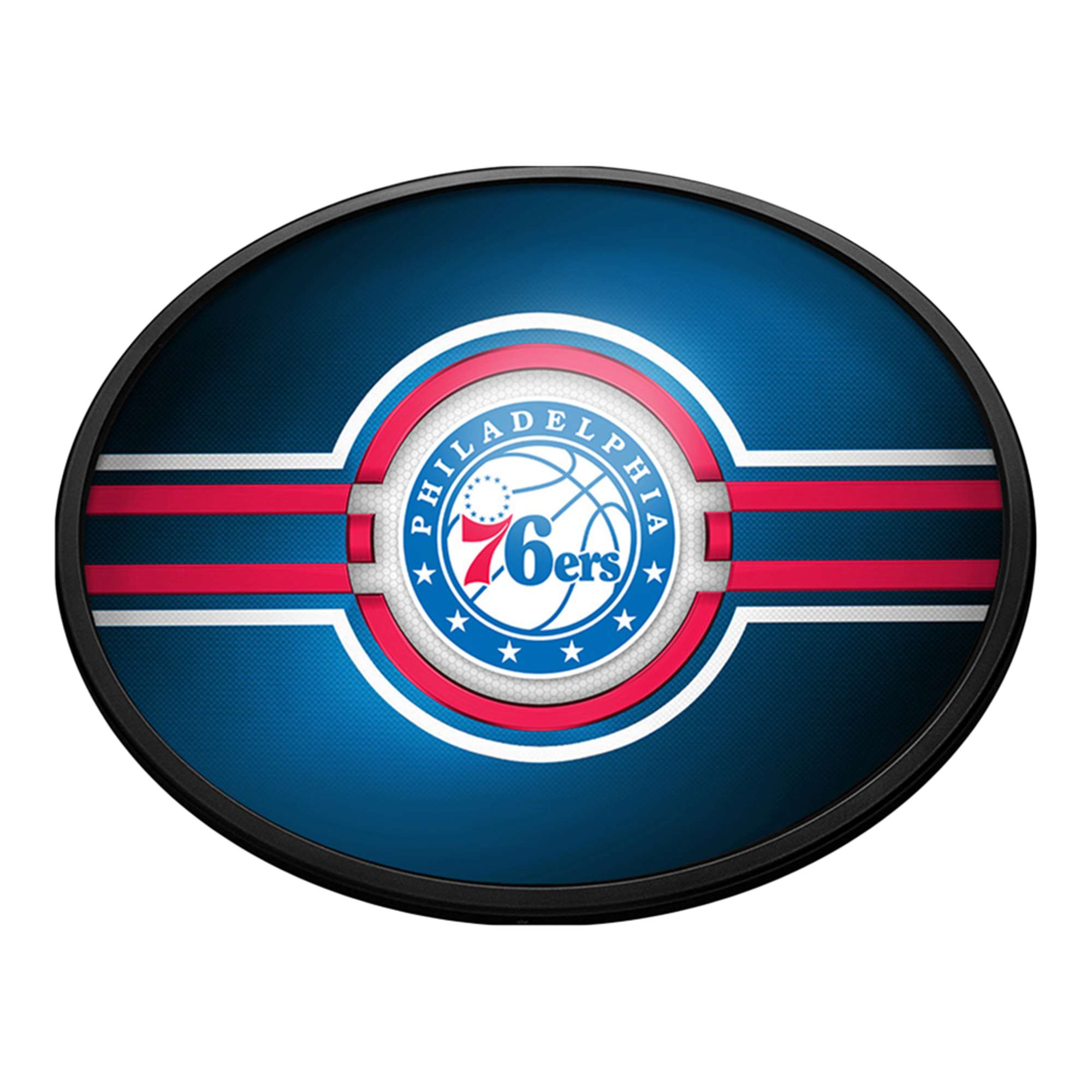 Philadelphia 76ers: Oval Slimline Lighted Wall Sign