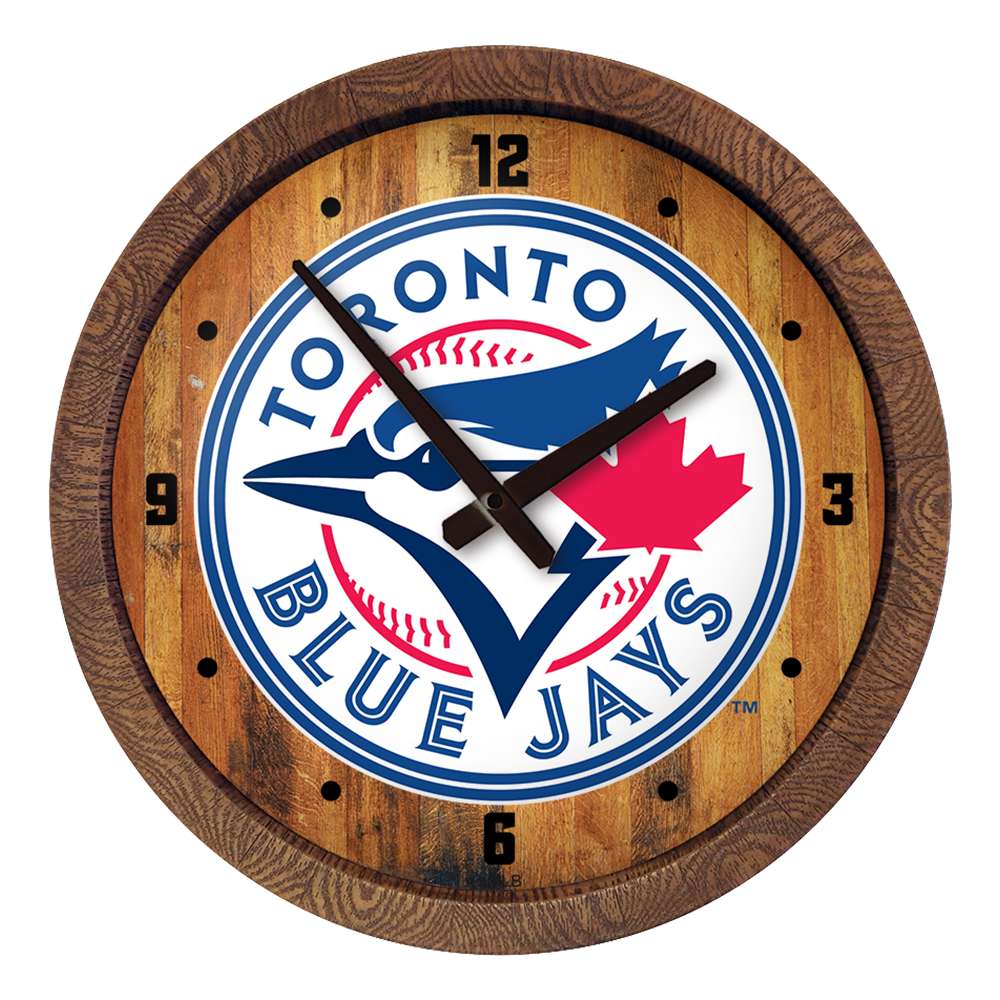Toronto Blue Jays "Faux" Barrel Top Clock  