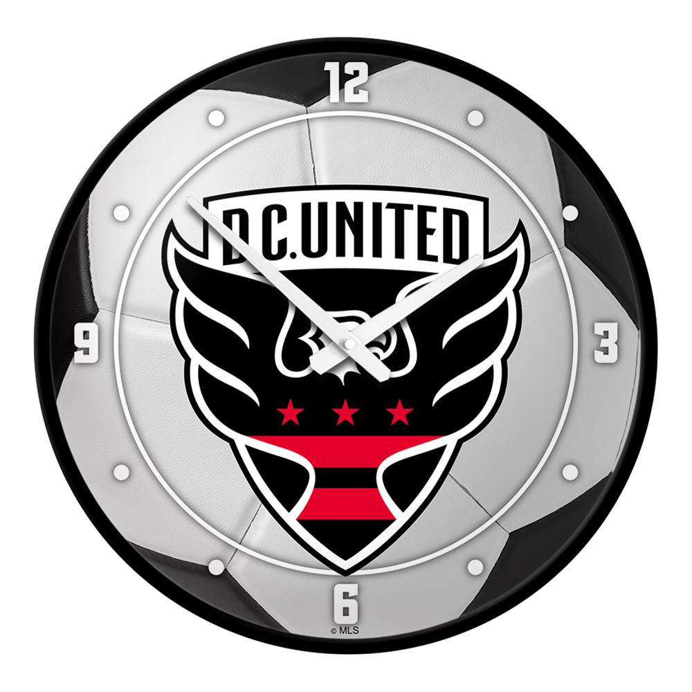 D.C. United: Soccer Ball - Modern Disc Wall Clock  