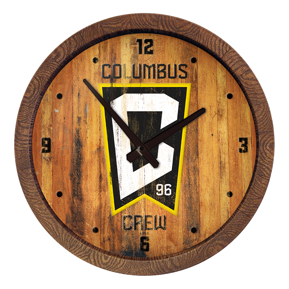 Columbus Crew: Weathered "Faux" Barrel Top Clock  